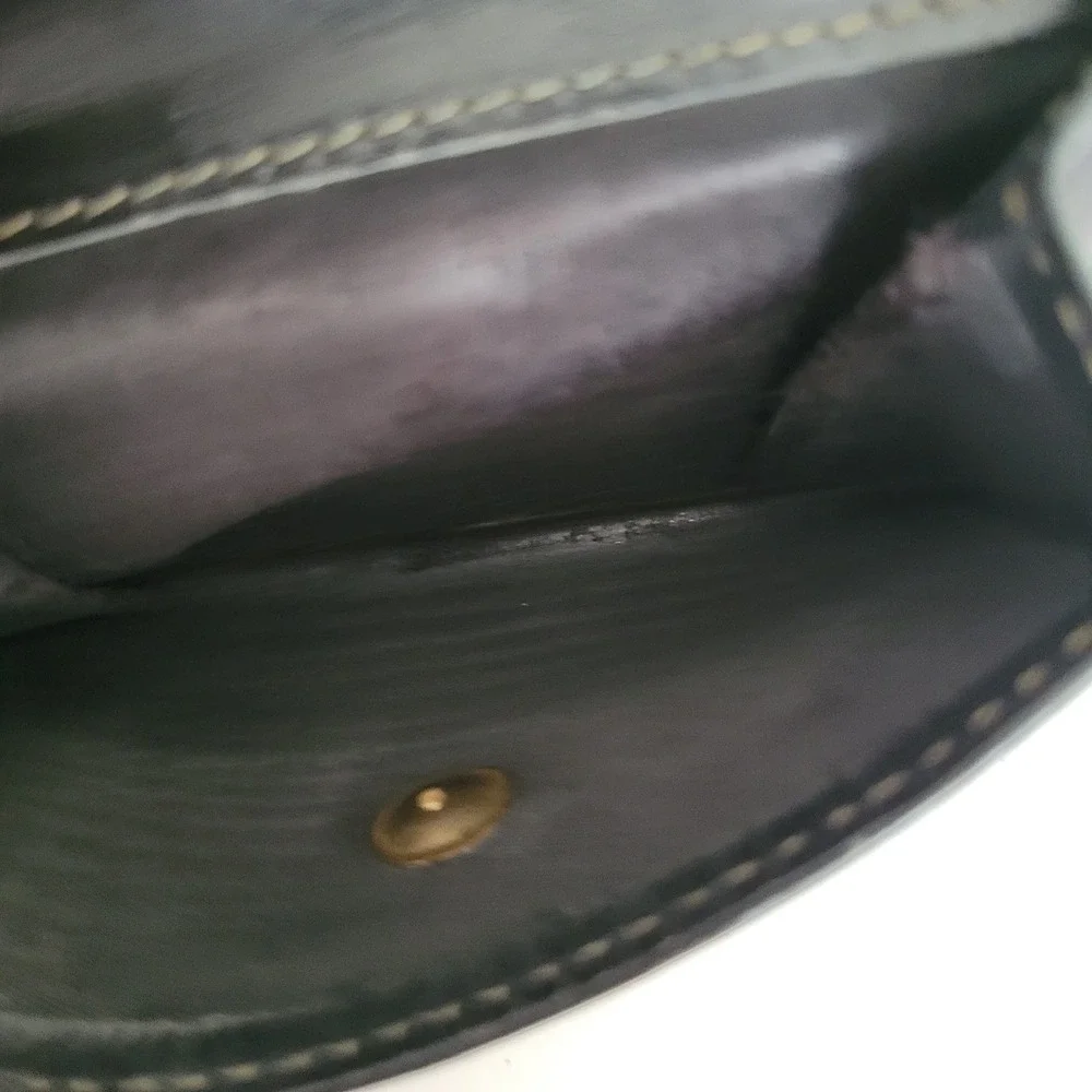 Vintage Fendi sas Brown Coated Canvas Trifold Wallet Black Leather Trim Italy